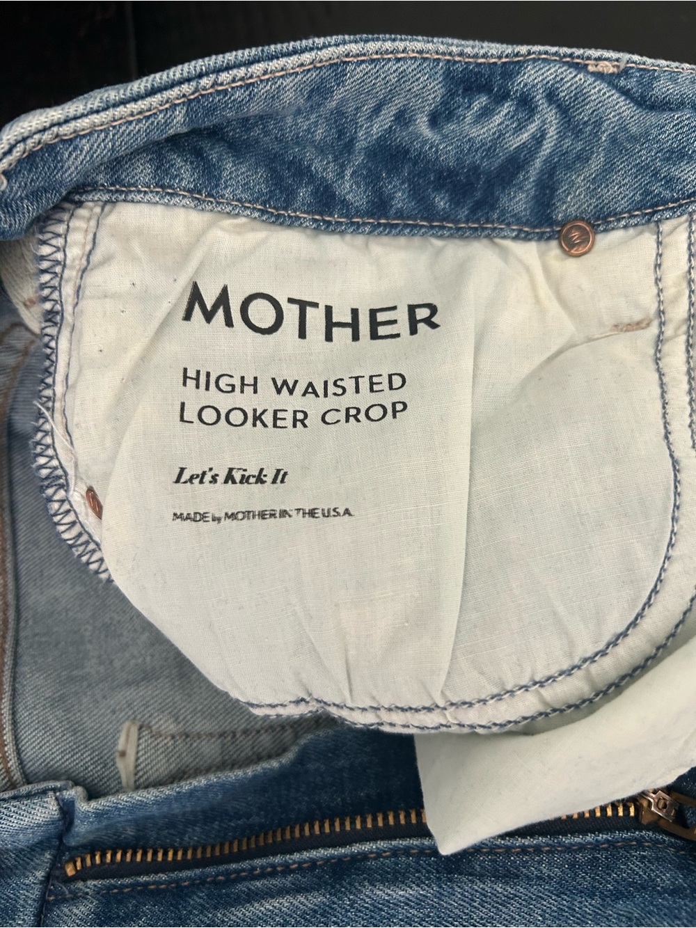 MOTHER high waisted looker crop lets kick it - Picture 2 of 8